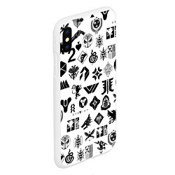 Чехол iPhone XS Max матовый DESTINY 2 LOGO PATTERN ДЕСТИНИ, цвет: 3D-белый — фото 2