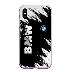 Чехол iPhone XS Max матовый BMW GRUNGE БМВ ГРАНЖ, цвет: 3D-сиреневый