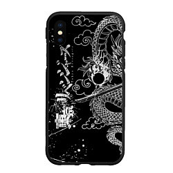 Чехол iPhone XS Max матовый ТОКИЙСКИЕ МСТИТЕЛИ TOKYO REVENGERS ДРАКОН, цвет: 3D-черный