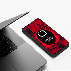 Чехол iPhone XS Max матовый Игра в кальмара BIG, цвет: 3D-черный — фото 2