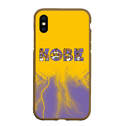 Чехол iPhone XS Max матовый Коби Брайант Kobe Bryant, цвет: 3D-коричневый
