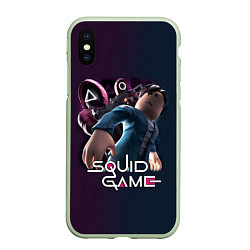 Чехол iPhone XS Max матовый SQUID GAME ROBLOX 456 ИГРА В КАЛЬМАРА РОБЛОКС 456