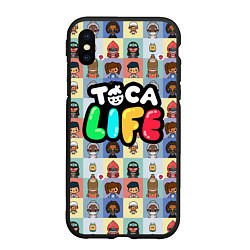 Чехол iPhone XS Max матовый Toca Life, цвет: 3D-черный