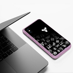 Чехол iPhone XS Max матовый DESTINY LOGOBOMBING, цвет: 3D-сиреневый — фото 2