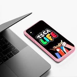Чехол iPhone XS Max матовый Toca Life: Friends, цвет: 3D-баблгам — фото 2