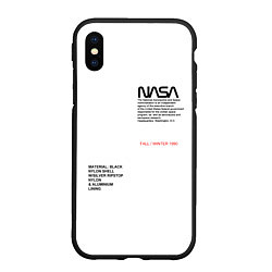 Чехол iPhone XS Max матовый NASA БЕЛАЯ ФОРМА, цвет: 3D-черный