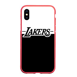 Чехол iPhone XS Max матовый Kobe Bryant - Los Angeles Lakers, цвет: 3D-красный