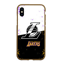 Чехол iPhone XS Max матовый Коби Брайант Los Angeles Lakers,