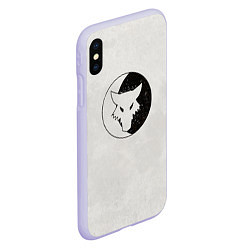 Чехол iPhone XS Max матовый Лунные волки ранний лого цвет легиона, цвет: 3D-светло-сиреневый — фото 2