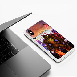Чехол iPhone XS Max матовый DOOM ETERNAL ДУМ БИТВА В АДУ, цвет: 3D-белый — фото 2