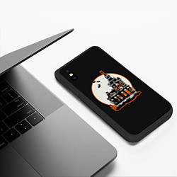 Чехол iPhone XS Max матовый Gloomy Castle, цвет: 3D-черный — фото 2