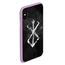 Чехол iPhone XS Max матовый BERSERK LOGO GRUNGE, цвет: 3D-сиреневый — фото 2