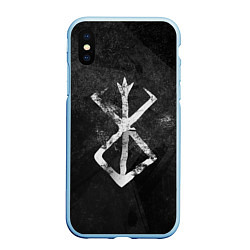 Чехол iPhone XS Max матовый BERSERK LOGO GRUNGE, цвет: 3D-голубой