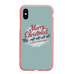 Чехол iPhone XS Max матовый Merry Christmas хо-хо-хо