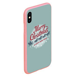 Чехол iPhone XS Max матовый Merry Christmas хо-хо-хо, цвет: 3D-баблгам — фото 2