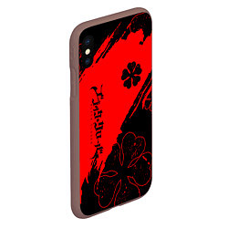 Чехол iPhone XS Max матовый Чёрный клевер: Black clover, цвет: 3D-коричневый — фото 2