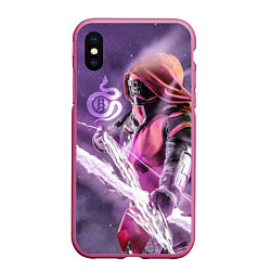 Чехол iPhone XS Max матовый DESTINY 2 HUNTER LOGO, цвет: 3D-малиновый