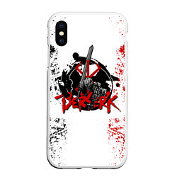 Чехол iPhone XS Max матовый BERSERK LOGO БЕРСЕРК, цвет: 3D-белый