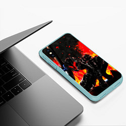 Чехол iPhone XS Max матовый БЕРСЕРК ОГНЕННЫЙ BERSERK, цвет: 3D-мятный — фото 2