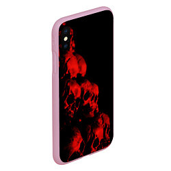 Чехол iPhone XS Max матовый Черепа свалка, цвет: 3D-розовый — фото 2