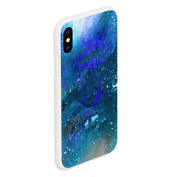 Чехол iPhone XS Max матовый Космическое облако, цвет: 3D-белый — фото 2