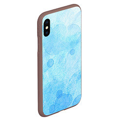 Чехол iPhone XS Max матовый Пузыри воздуха, цвет: 3D-коричневый — фото 2