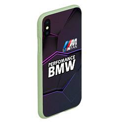 Чехол iPhone XS Max матовый BMW Perfomance, цвет: 3D-салатовый — фото 2