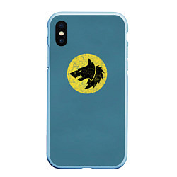 Чехол iPhone XS Max матовый Космические Волки цвет легиона 6, цвет: 3D-голубой