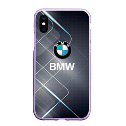 Чехол iPhone XS Max матовый BMW Logo, цвет: 3D-сиреневый