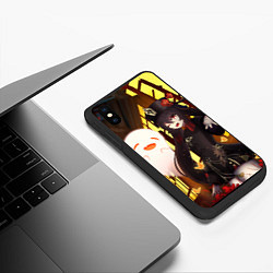 Чехол iPhone XS Max матовый Ху Тао Genshin Impact, цвет: 3D-черный — фото 2