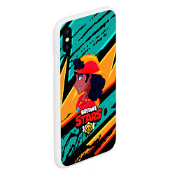 Чехол iPhone XS Max матовый Meg Brawl Stars girl, цвет: 3D-белый — фото 2