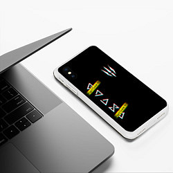 Чехол iPhone XS Max матовый The Witcher: Glitch, цвет: 3D-белый — фото 2
