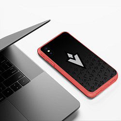 Чехол iPhone XS Max матовый TES SKYRIM QUEST MARK ЗНАЧОК ЗАДАНИЯ, цвет: 3D-красный — фото 2