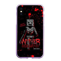 Чехол iPhone XS Max матовый WITHER SKELETON, цвет: 3D-сиреневый