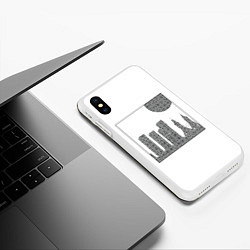 Чехол iPhone XS Max матовый QR Town без фона, цвет: 3D-белый — фото 2