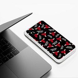 Чехол iPhone XS Max матовый CHICAGO BULLS БЫКИ УЗОР, цвет: 3D-белый — фото 2