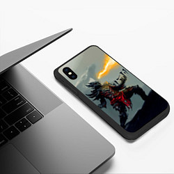 Чехол iPhone XS Max матовый Dragonborne is here, цвет: 3D-черный — фото 2