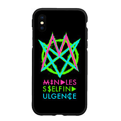 Чехол iPhone XS Max матовый Mindless Self Indulgence MSI, цвет: 3D-черный