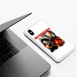 Чехол iPhone XS Max матовый Сайтама и Генос One Punch-Man, цвет: 3D-белый — фото 2