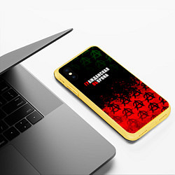 Чехол iPhone XS Max матовый Гражданская оборона Гр Об, цвет: 3D-желтый — фото 2