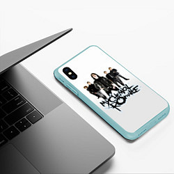 Чехол iPhone XS Max матовый Участники группы My Chemical Romance, цвет: 3D-мятный — фото 2