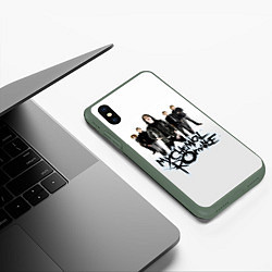 Чехол iPhone XS Max матовый Участники группы My Chemical Romance, цвет: 3D-темно-зеленый — фото 2