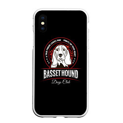 Чехол iPhone XS Max матовый Бассет Хаунд Basset Hound