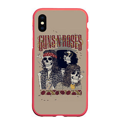 Чехол iPhone XS Max матовый GNR Skeletons