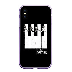 Чехол iPhone XS Max матовый THE BEATLES ЗНАМЕНИТАЯ КАРТИНКА, цвет: 3D-светло-сиреневый