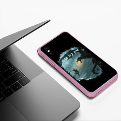 Чехол iPhone XS Max матовый TES SKYRIM FIGHT DRAGON, цвет: 3D-розовый — фото 2