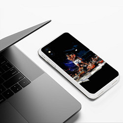 Чехол iPhone XS Max матовый Великий Мухаммед Али в цвете, цвет: 3D-белый — фото 2