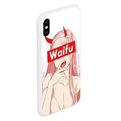 Чехол iPhone XS Max матовый Waifu -02 Darling in the Franxx, цвет: 3D-белый — фото 2
