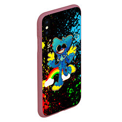 Чехол iPhone XS Max матовый Poppy Playtime, цвет: 3D-малиновый — фото 2