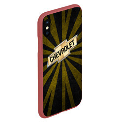 Чехол iPhone XS Max матовый Chevrolet Big Logo, цвет: 3D-красный — фото 2